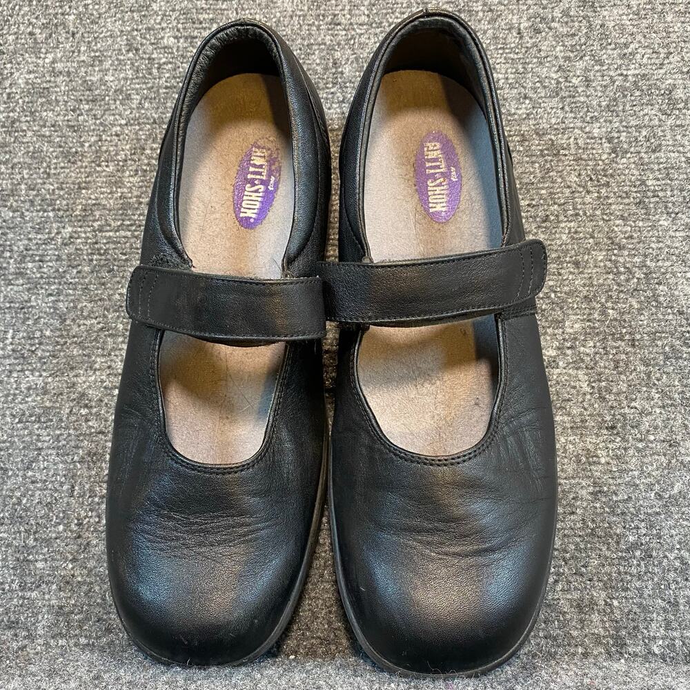 APEX Ambulator Orthotic Comfort Black Leather Mary Jane Shoes Womens 10